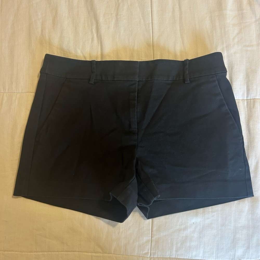 LOFT Black High-Rise Stretch Shorts